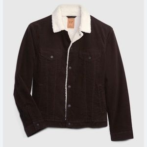 GAP Men’s Icon Brown corduroy jacket with Sherpa lining
